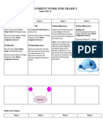 Winter Assignment Work For Grade 2: English