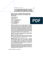 Evaluating The Co-Relationship Between Concrete Flexural Tensile Strength and Compressive Strength