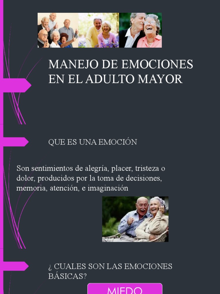Manejo de emociones en adultos mayores | PDF