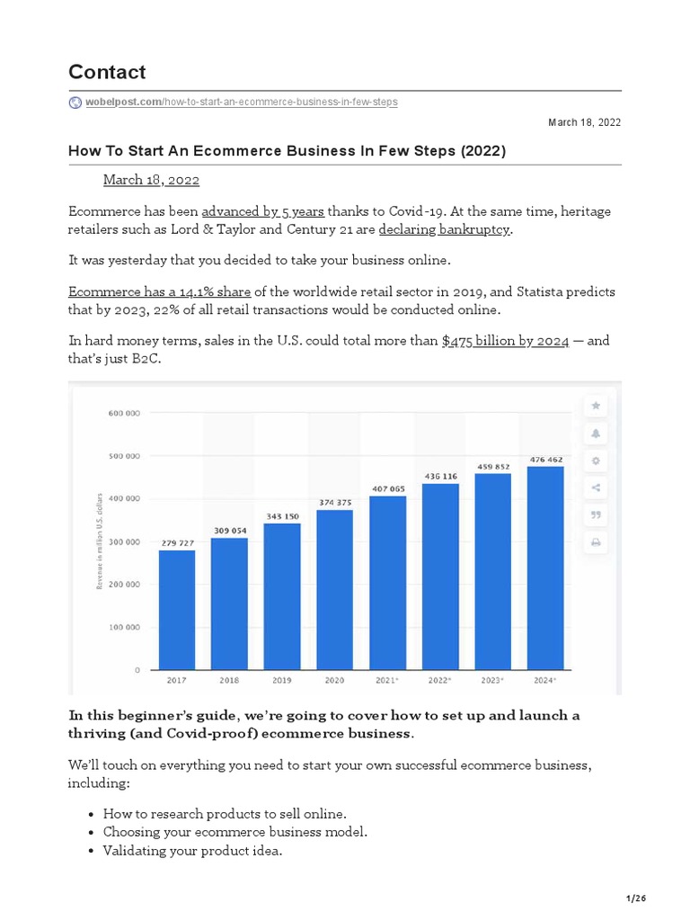 How To Start An Ecommerce Business | PDF | Law | Limited Liability ...