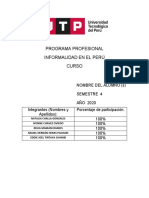 Informalidad en El Peru - Ensayo