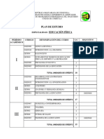 Plan de Estudio Educacion Fisica