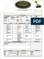 Reporte de Mantenimiento Lull 644e