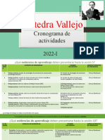 Cronograma de Actividades Cátedra Vallejo - 2022 - I