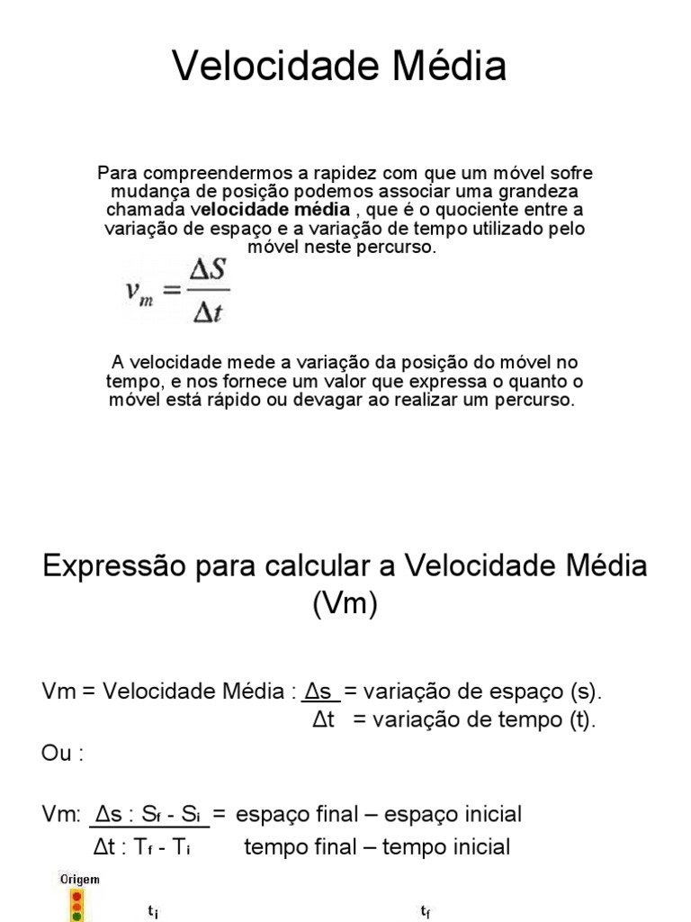 Fisica Da Velocidade Media