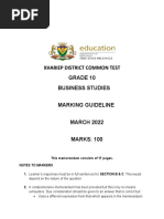 2022 March Grade 10 Marking Guideline F