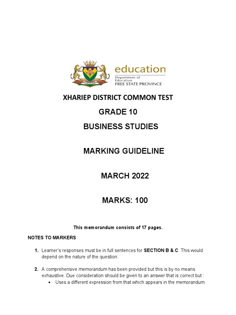 EXAM GUIDELINES GRADE 10 2022 visual data 3