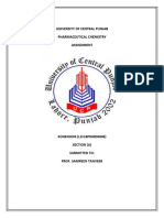 University of Central Punjab Pharmaceutical Chemistry Assignment