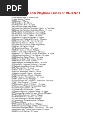 Playbook List