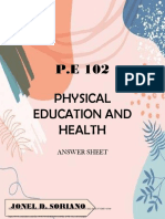 Physical Education and Health: Jonel D. Soriano