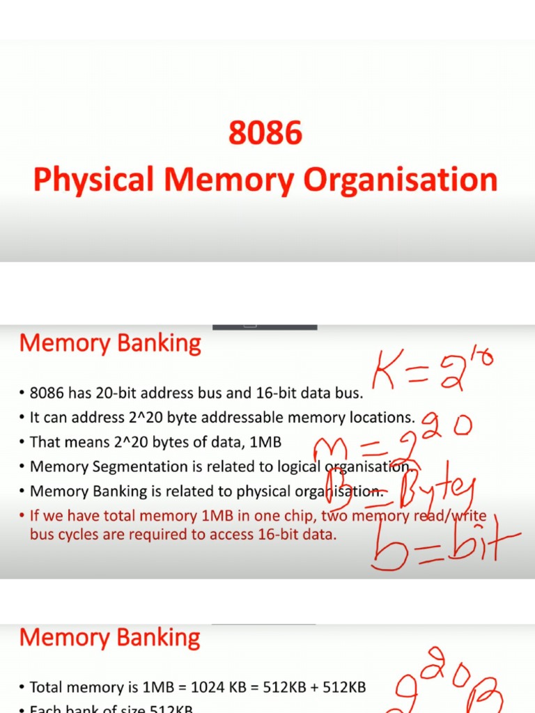 8086 Microprocessor Memory Organization PDF