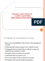 Managing Email Effectively Is Your Responsibility Are Emails Records?