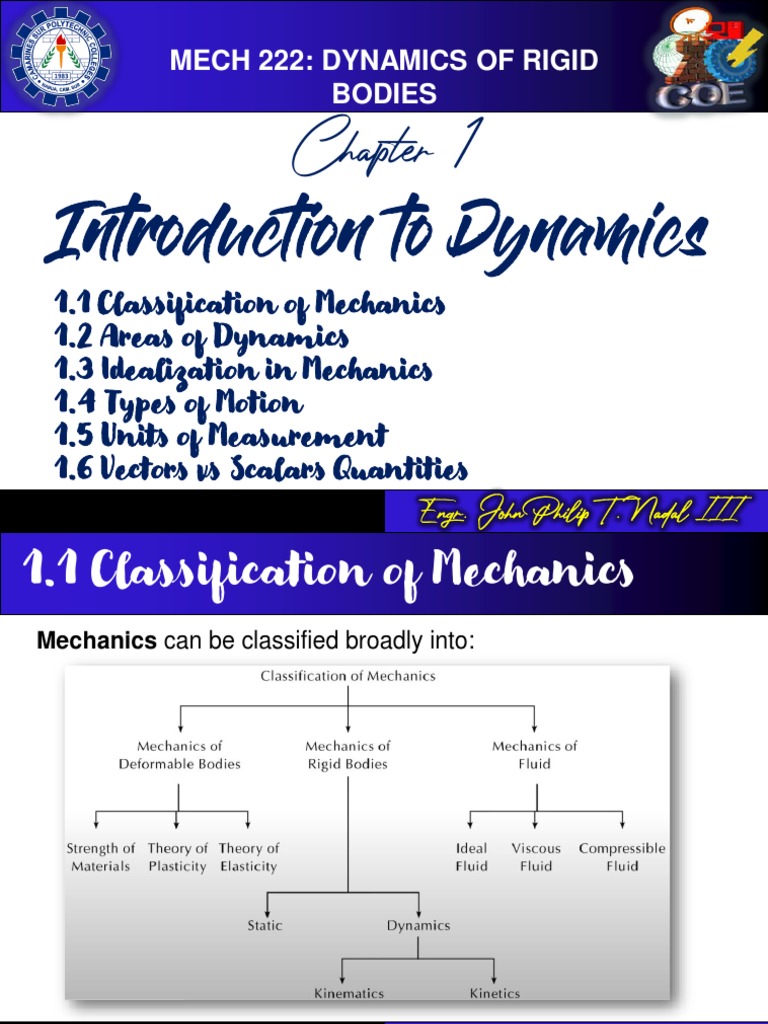 Dynamics of Rigid Bodies Overview | PDF