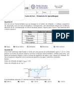 Lista de Aprofundamento Refração Da Luz 9ANO