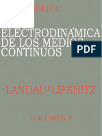 Física Teórica, Vol. 8. Electrodinámica de Los Medios Continuos