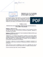 Ley de Reforma Constitucional Que Reconoce El Voto Libre y Voluntario