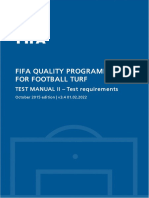 Fifa Quality Programme For Football Turf: TEST MANUAL II - Test Requirements