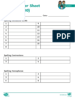 Level 6 Assessment Pupil Answer Sheet