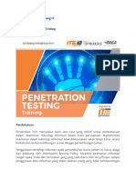Training Penetration Testing: Menu Training IT Training IT