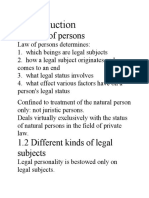 1.1 Law of Persons