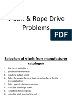 V Belt & Rope Drive Problems