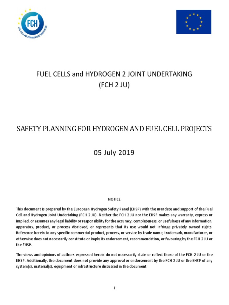 Fuel Cells and Hydrogen 2 Joint Undertaking (FCH 2 Ju) PDF Safety