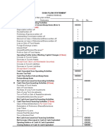 Cash Flow Statement - Proforma