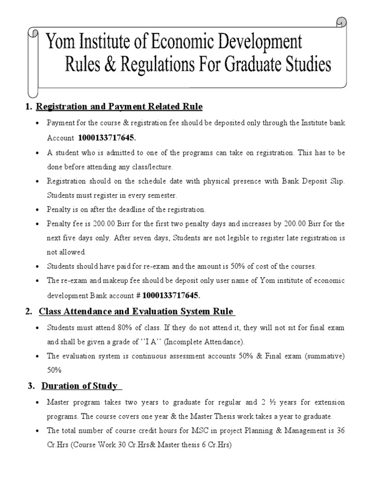 Rules Regulations PDF