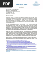 Hawley Letter To Mayorkas Regarding Reports of VA Doctors Being Diverted To Border