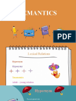 SEMANTICS Lexical Relations