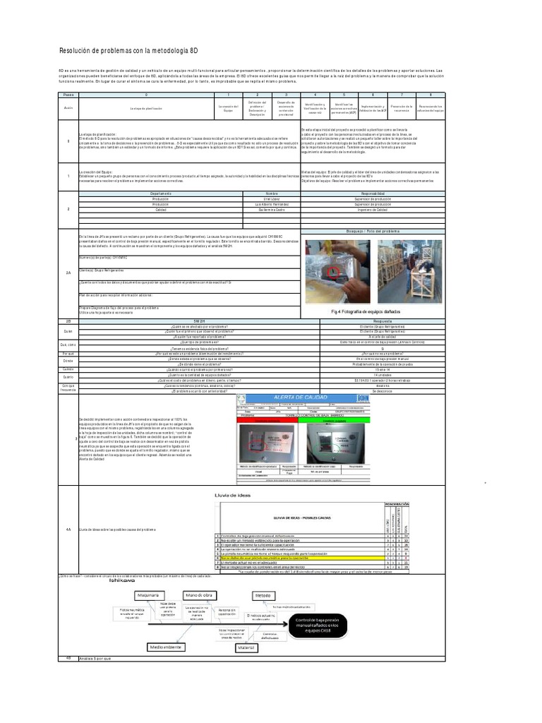 Plantilla 8d Excel Español Pdf