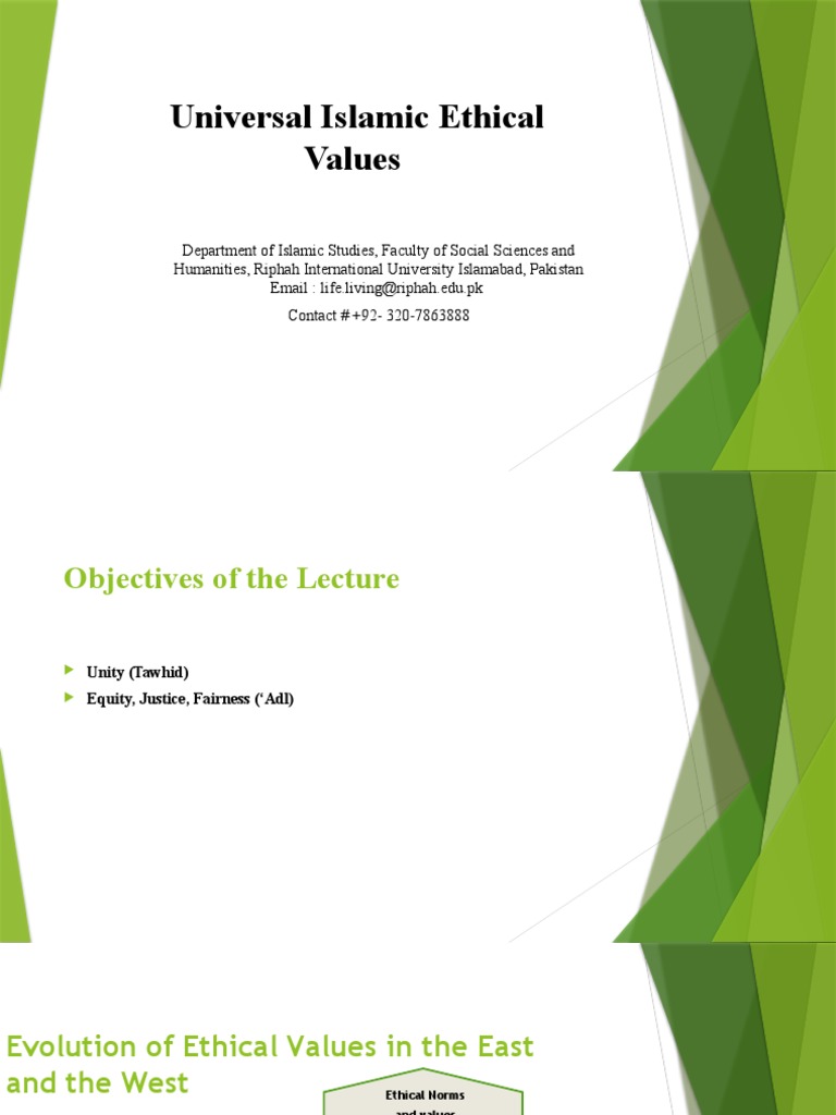 Universal Islamic Ethical Values Explained | PDF | Tawhid | Value (Ethics)