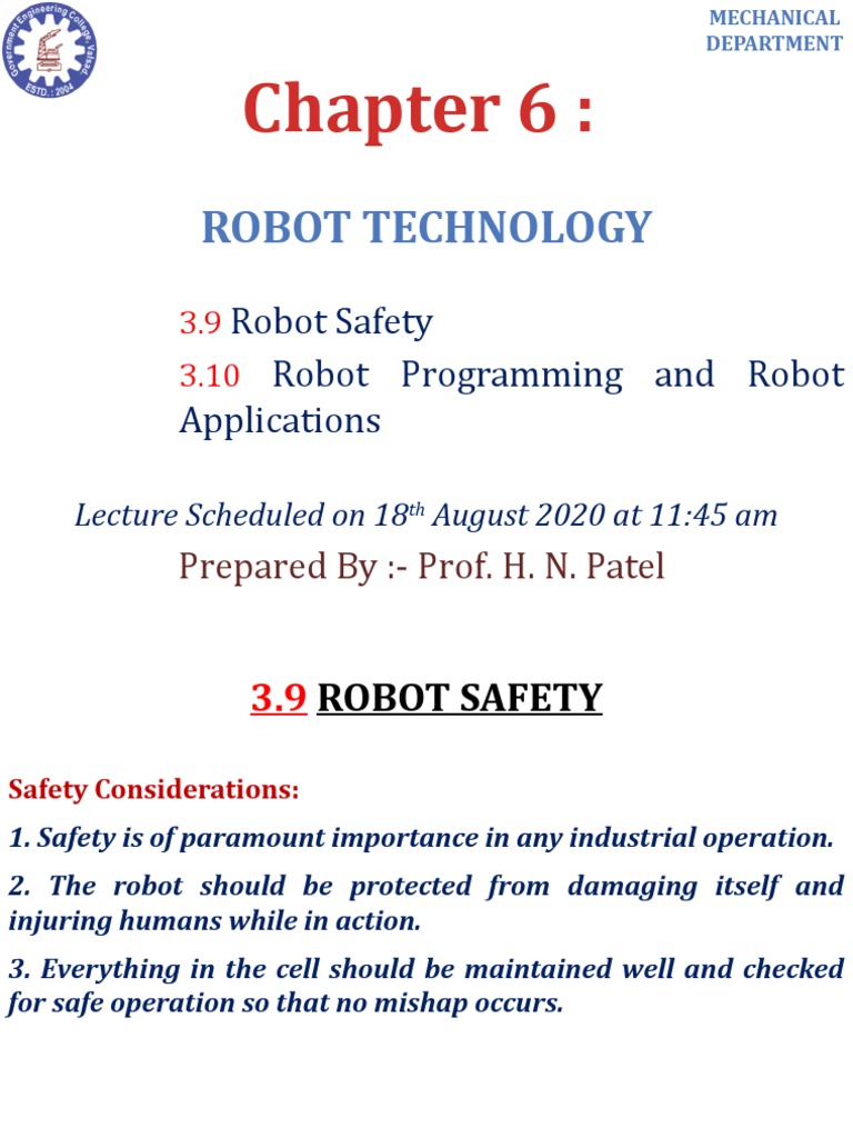Chapter 6 - 4 Robot Technology | PDF | Technology & Engineering