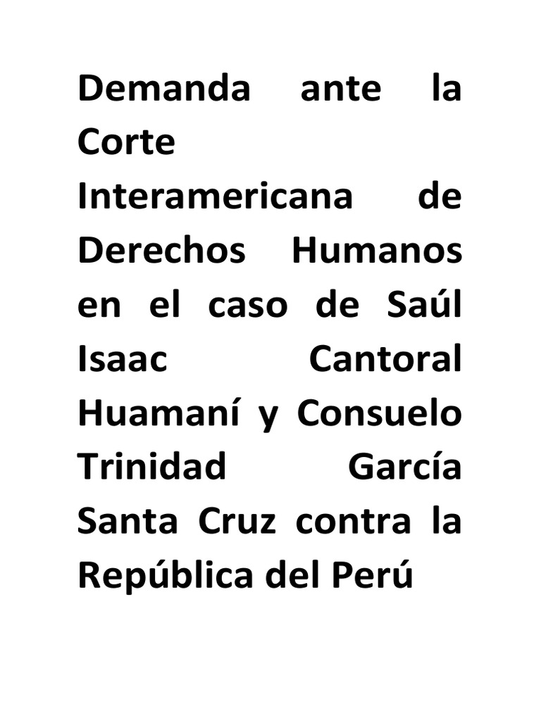 Demanda Ante La Corte Interamericana de Derechos Humanos en El Caso de ...