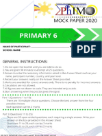 PHIMO MOCK 2020 Primary 6