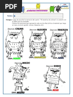 Plantillas del Monstruo de Colores | PDF