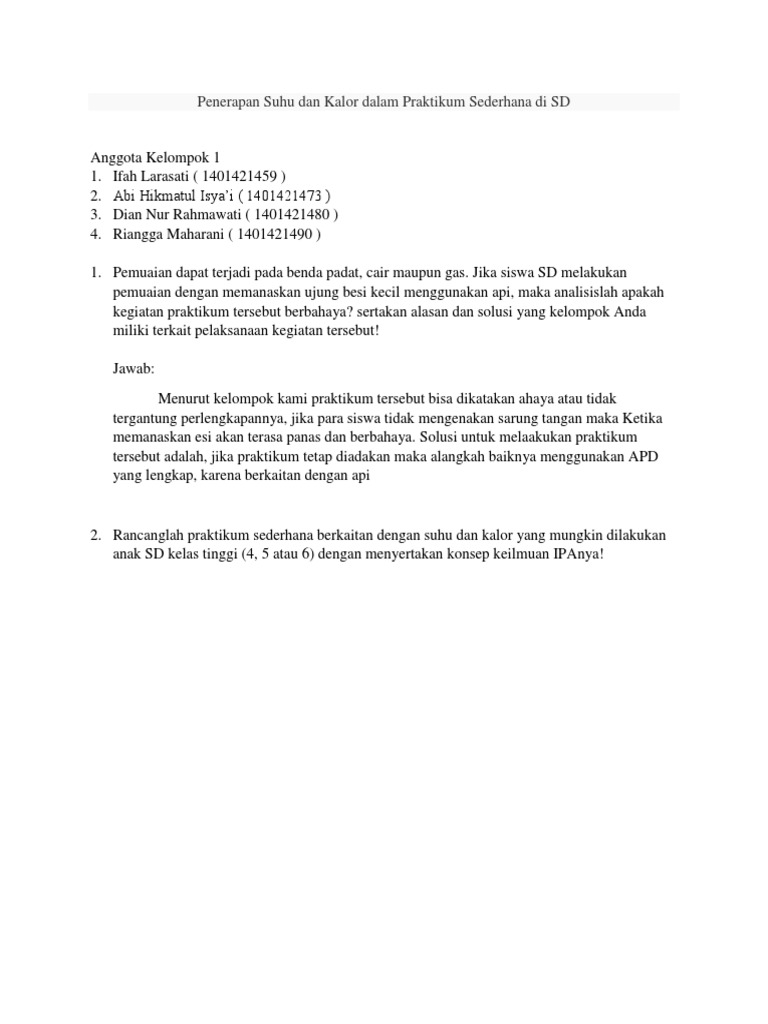 1 Penerapan Suhu Dan Kalor Pdf