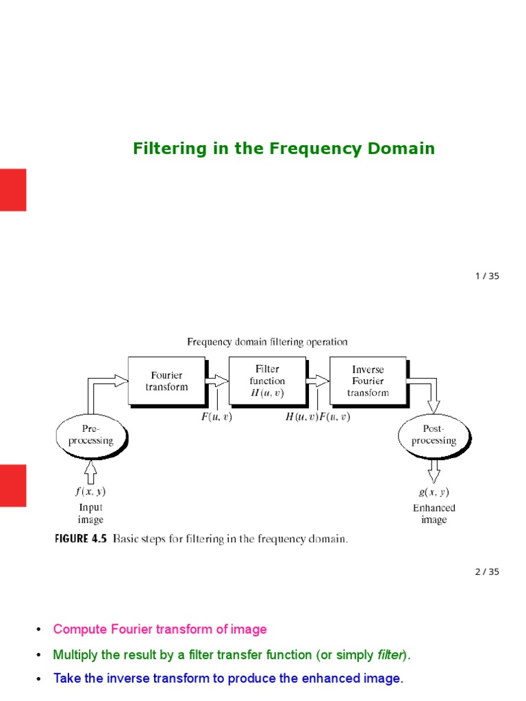 Filtering in The Frequency Domain | PDF | Low Pass Filter | Filter ...