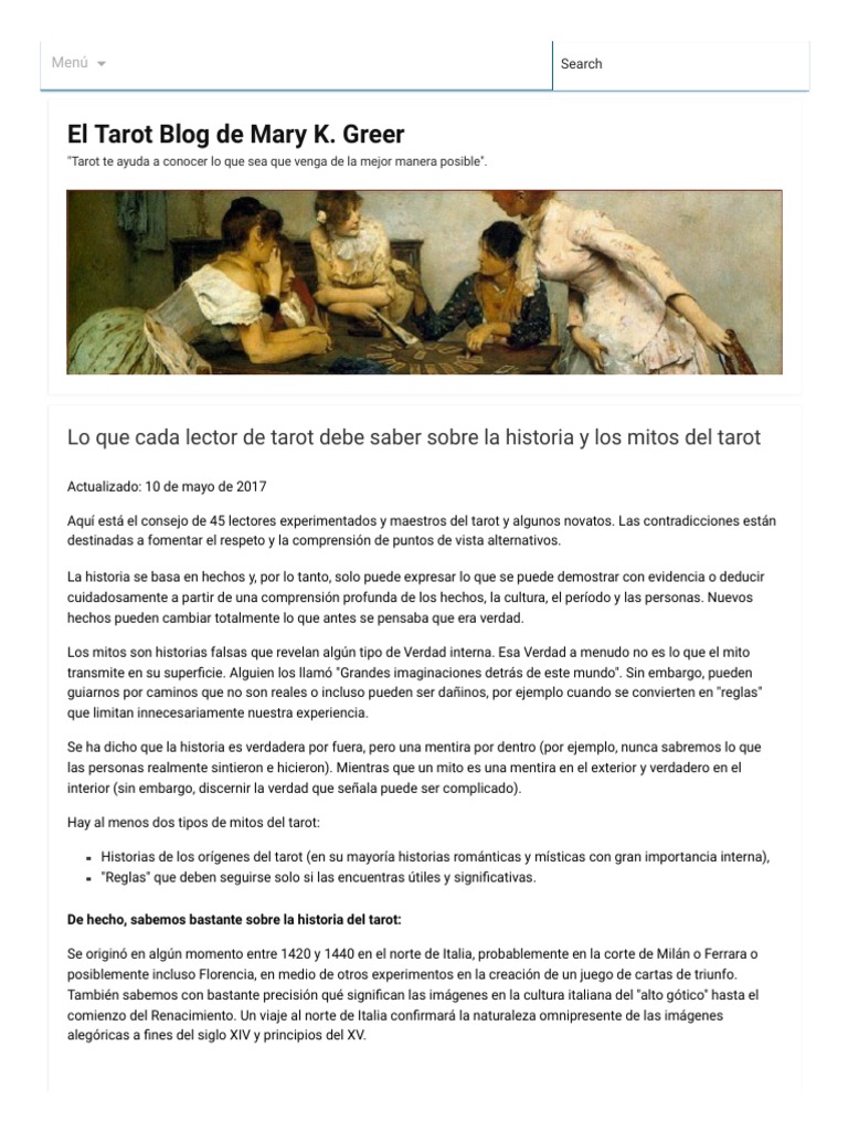 Mary K. Greer - Lo Que Cada Lector de Tarot Debe Saber Sobre La ...