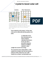 Light 'Relaxes' Crystal to Boost Solar Cell Efficiency