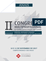 II Congresso Multiprofissional 2017 Do Centro Universitario Sao Camilo