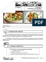 Learning Activity Sheet Cookery 9: Fundamentals of Plating