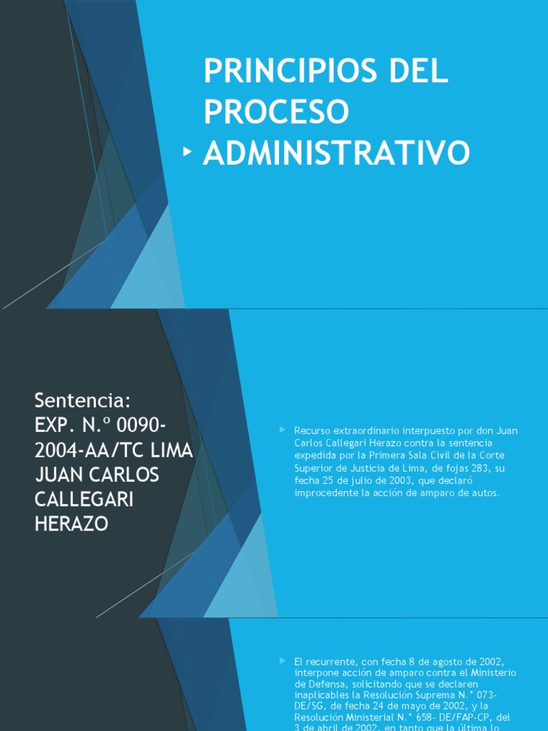 Principios Del Proceso Administrativo PDF Verdad Sentencia (ley)