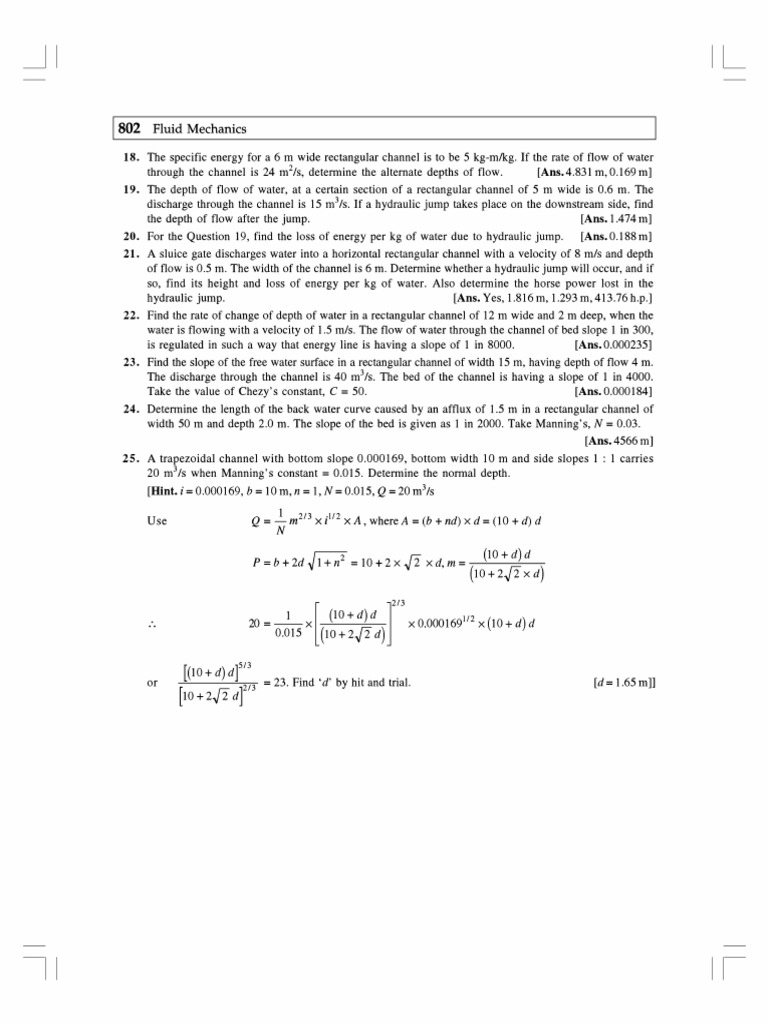 Fluid Mechanics & Hydraulic Machines PDF PDF