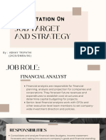 Job Target and Strategy