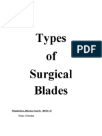 Types of Surgical Blades: Montiadora, Rheyna Jean H. BSN3-A7
