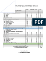 Devis Estimatif Et Quantitatif Des Travaux