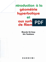 Introduction À La Géométrie Hyperbolique Et Aux Surfaces de Riemann