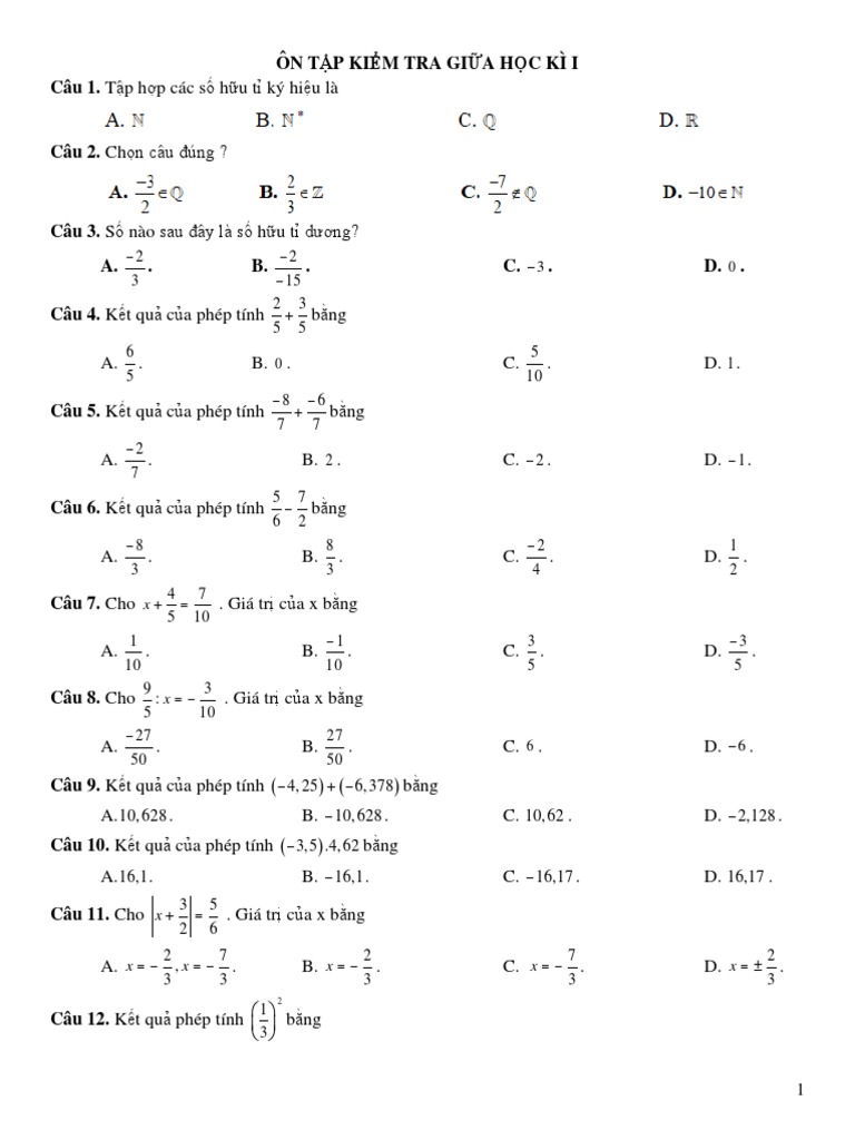 Math Test Grade 7