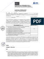 Declaración de Cumplimiento de Lo Desarrollado en El Expediente Técnico